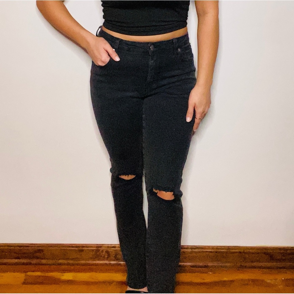 Charcoal Straight Leg Jeans (NEW)